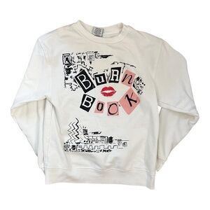 Mean Girls Burn Book White Long Sleeve Sweatshirt Paramount Pictures Size XS